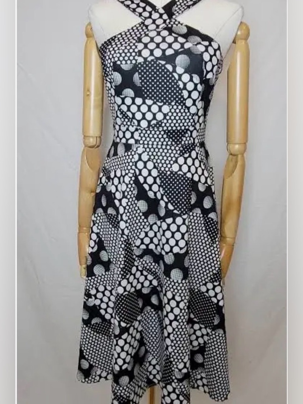 Tatyana Black & White Vintage Style Dress 3xl